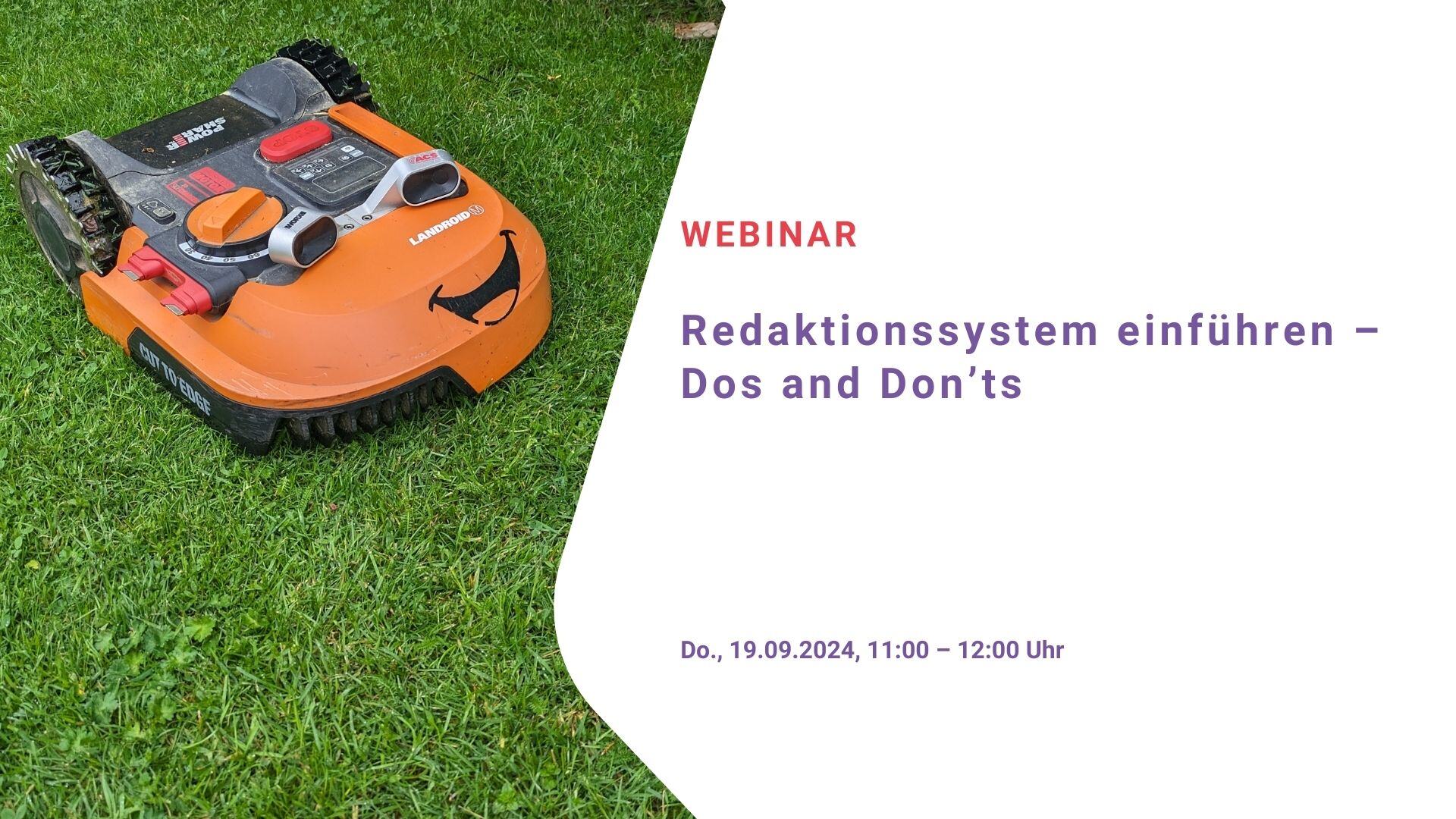 Webinar „Redaktionssystem einführen – Dos and Don'ts“