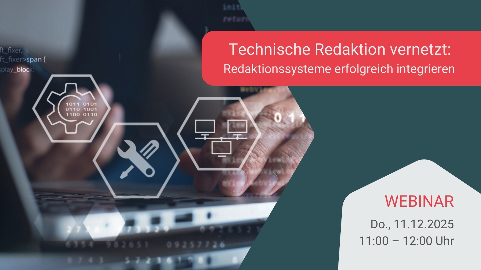 Webinar „Technische Redaktion vernetzt: Redaktionssysteme erfolgreich integrieren